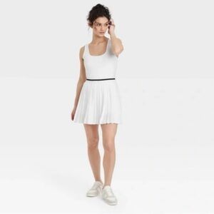 All in Motion Women's Pleated Active Dress White
